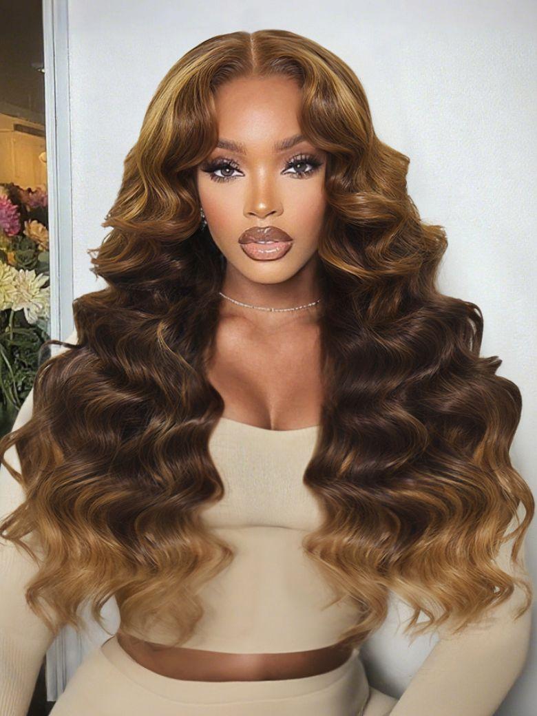 Nadula 13x4 Pre everything Sun-Kissed Balayage Color Beachy Glam Look