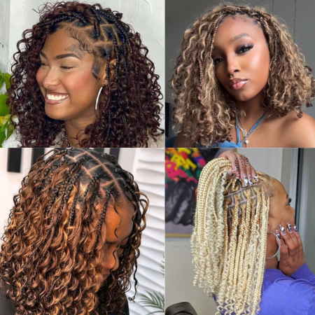 Boho Bob Braids with Color