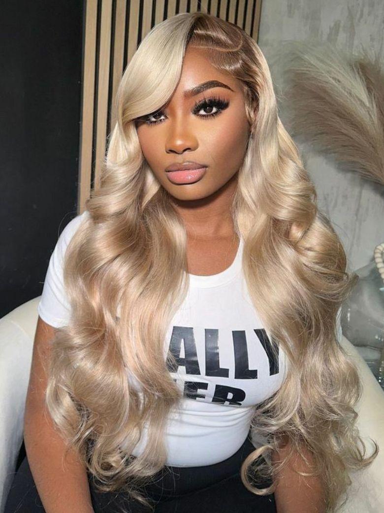 Nadula 13x4 Sandy Blonde Ombre Body Wave Lace Frontal Wig2