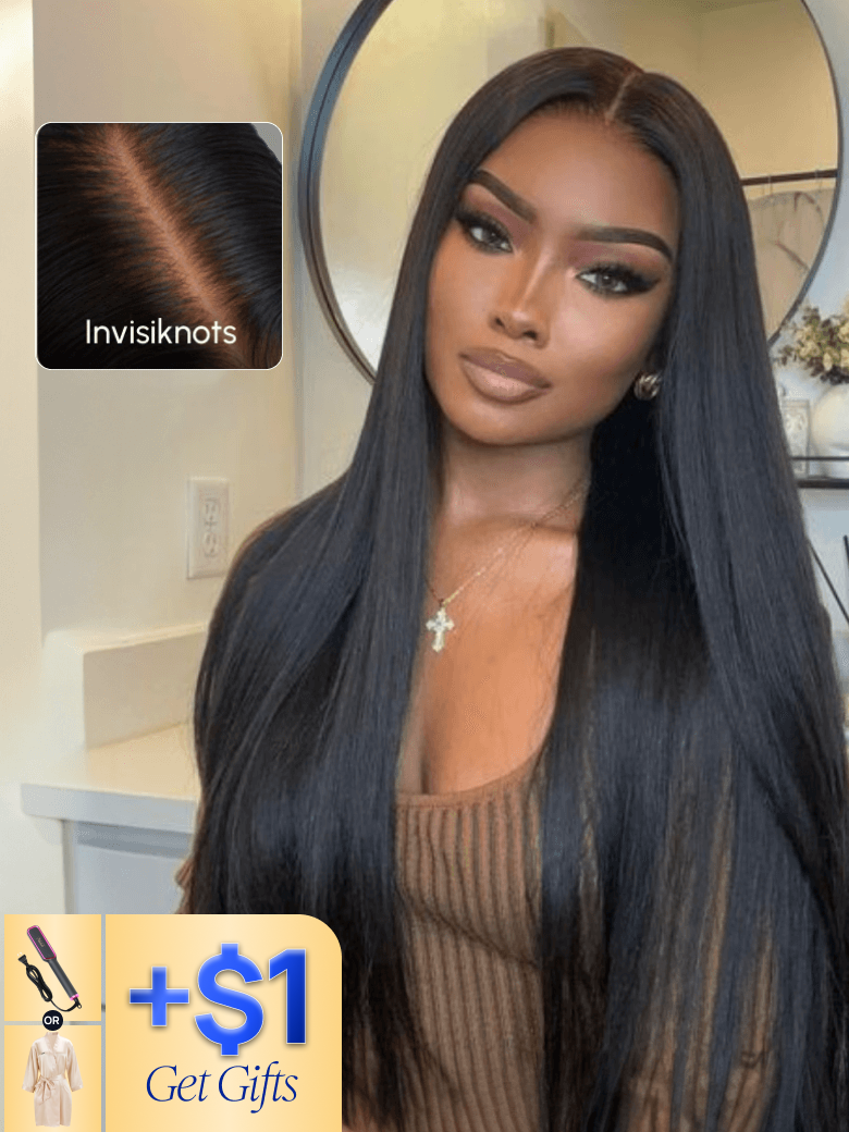 $1 Get Gift | Nadula Flash Sale Straight Hair 4x0.75 T Part Lace Wigs Natural Hairline Human Hair Wigs