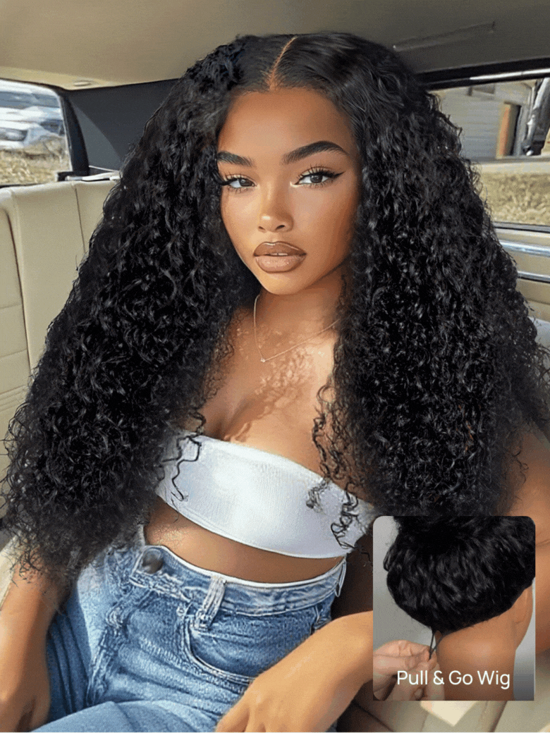 Nadula ScalpLook™ V Part Wig Jerry Curly and Layered Water3