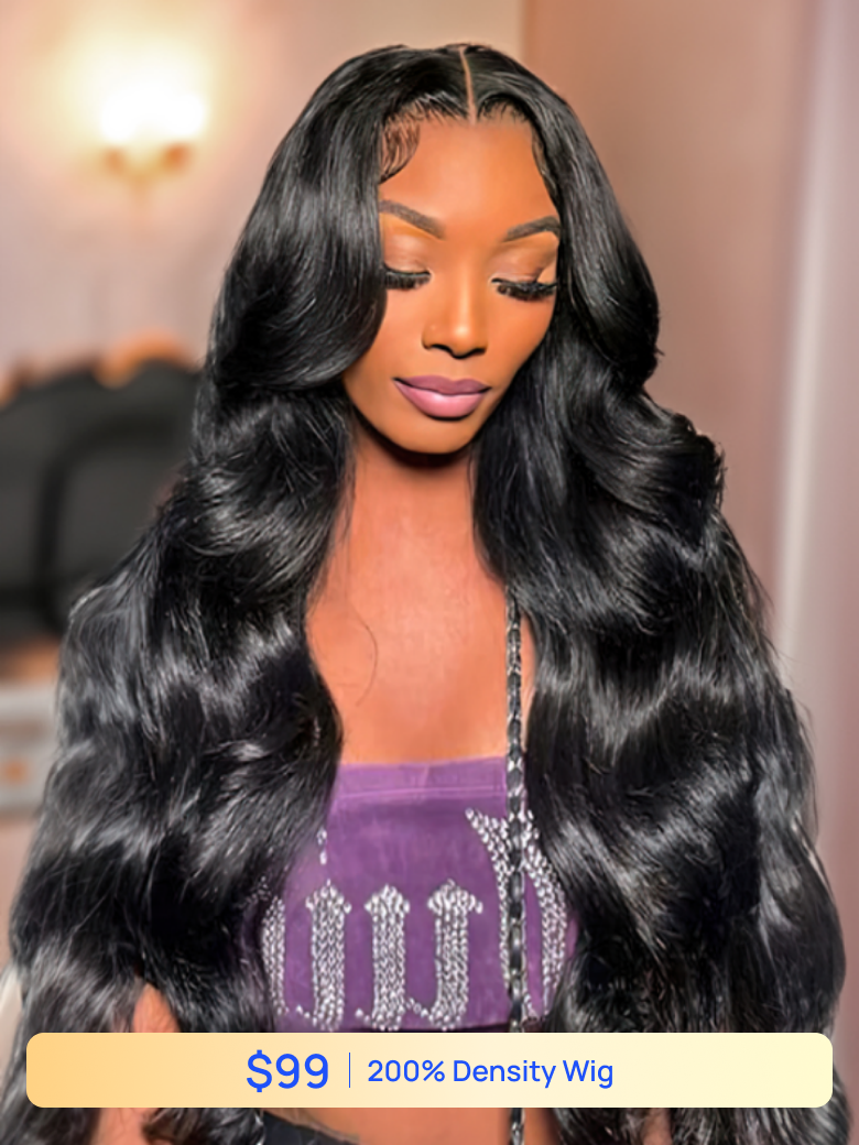 Nadula Flash Sale 13x4 Pre everything Lace Frontal Body Wave Put On And Go Glueless Human Hair Wigs 200% Density