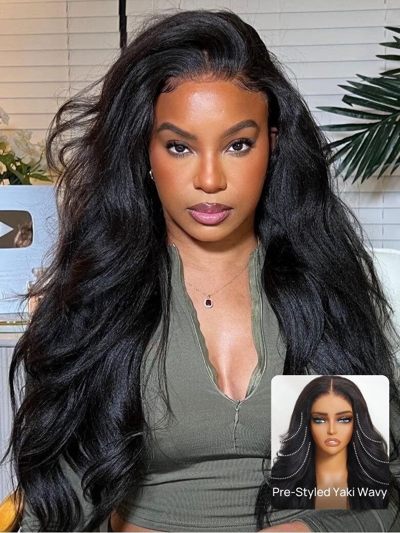 Nadula 7x5 Yaki Wavy Bye Bye Knots Wig Soft Flip