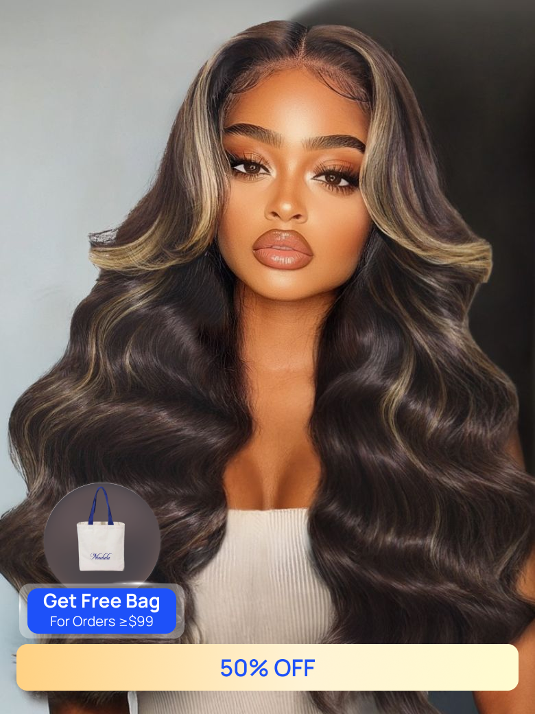 Nadula Flash Sale 7x5 Bye Bye Knots Yaki Wavy Wig And Loose Body Wave Lace Closure Put on and Go Human Hair Wigs
