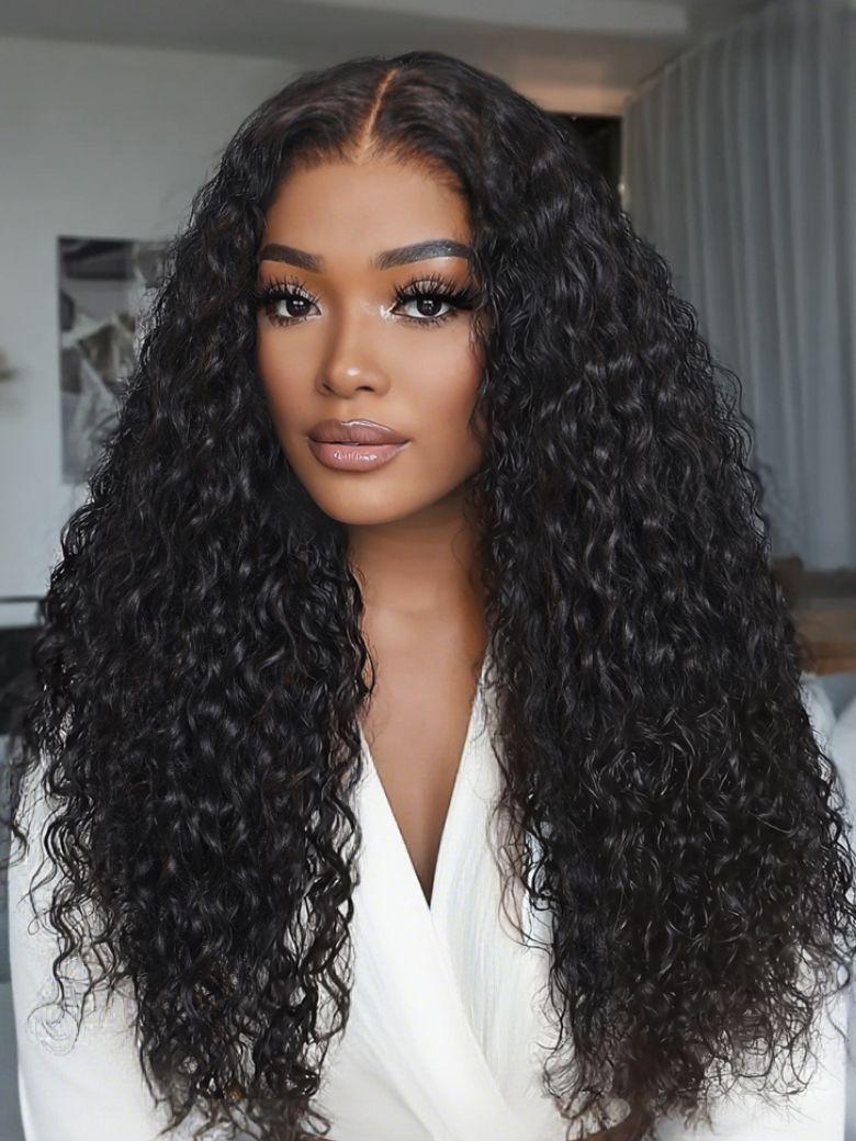 Nadula 7x5 Byebye Knots Mixed Curls Deep Wave and Jerry Curly Fluffy Wig Defined Curls Wig Put On And Go Human Wigs