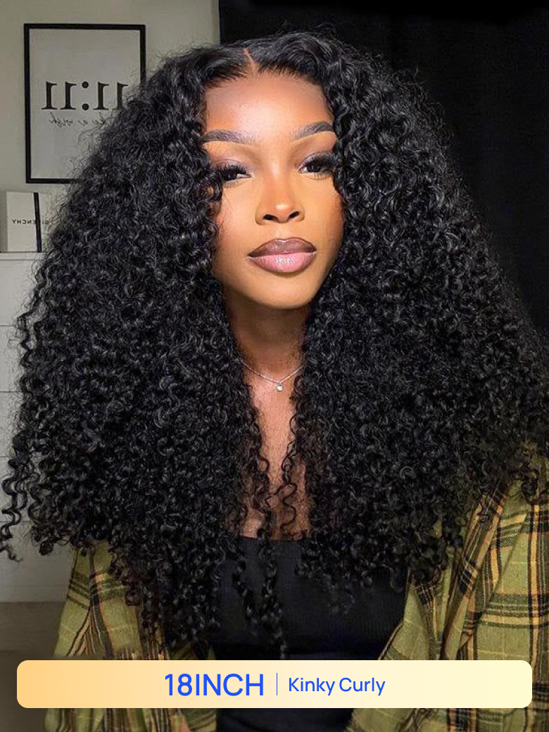 BOGO Free | Nadula 18 Inch Kinky Culy 4x0.75 T Part Lace Wig With Natural Hairline