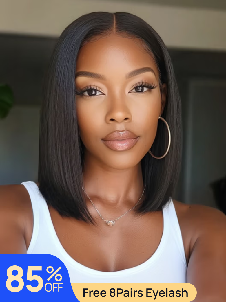 Nadula Flash Sale Beginner Friendly Bob Wigs Pre-Cut Pre-Bleached Lace Put On And Go Human Hair Wigs
