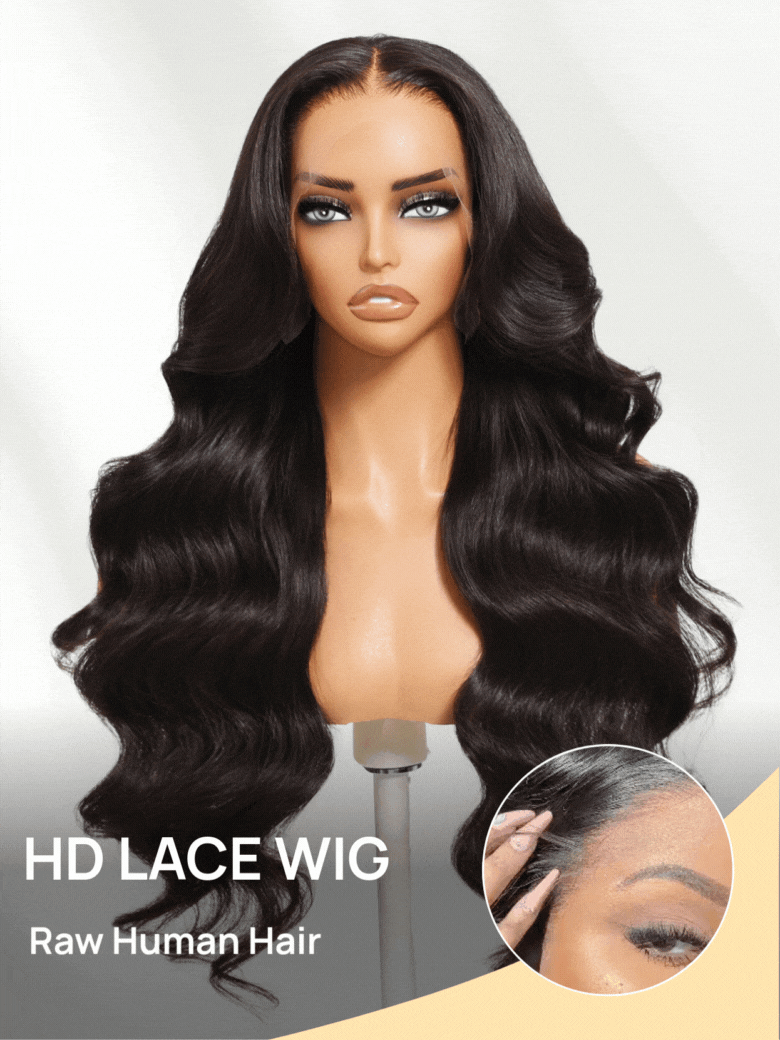 Nadula 13x4 HD Lace Frontal Luxury Quality 15A Raw Human Hair Body Wave Hair 180%-200% Density Wigs