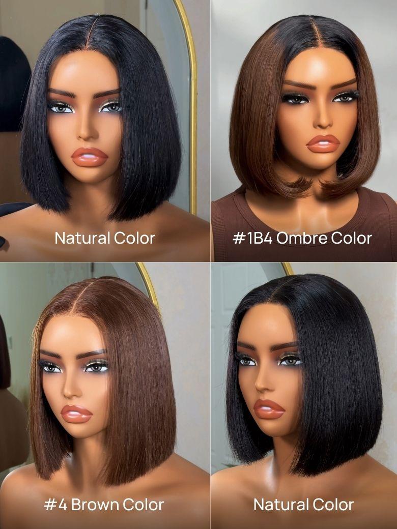 Nadula Silky Blunt Cut Glueless 2x6 Lace Closure Wig Shoulder2