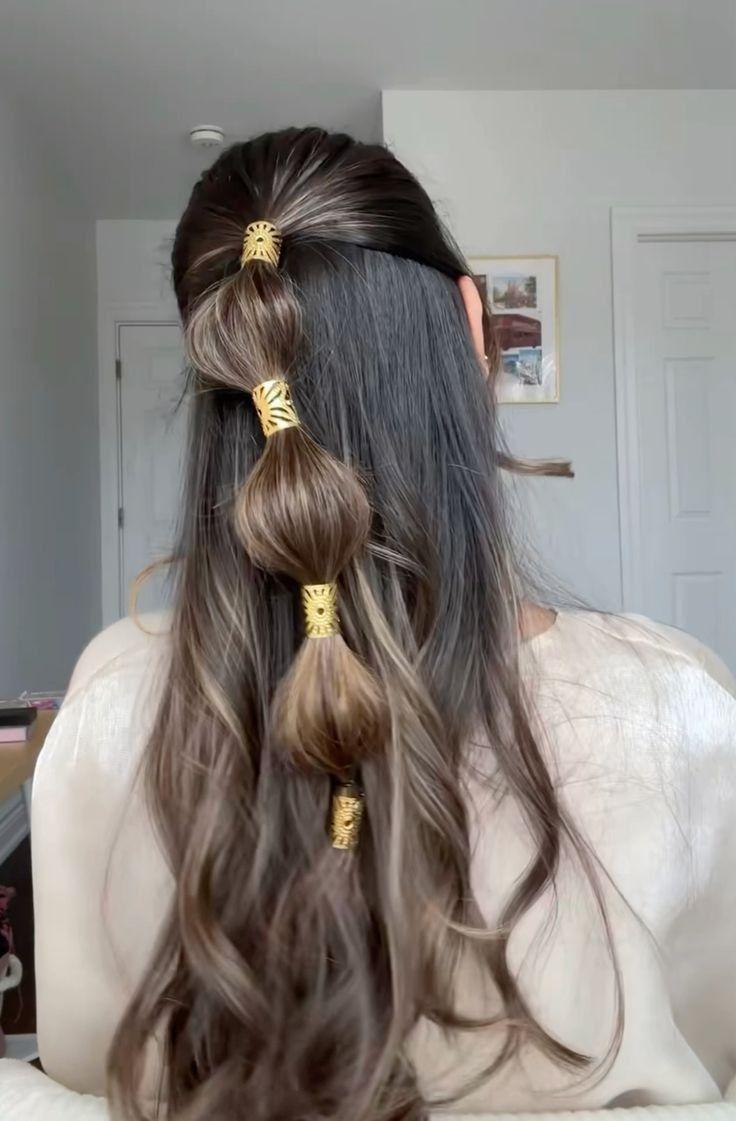 Bubble Half-Up Bun