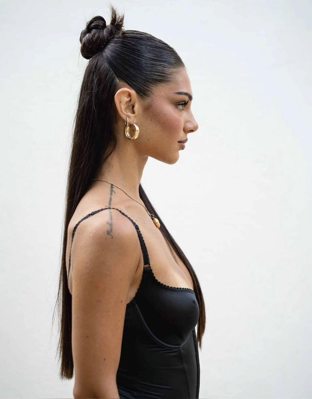 Sleek & Polished Half-Up Bun