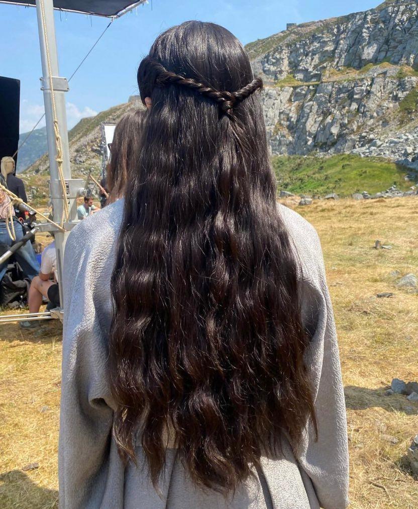 Braided Crown Half-Up Bun
