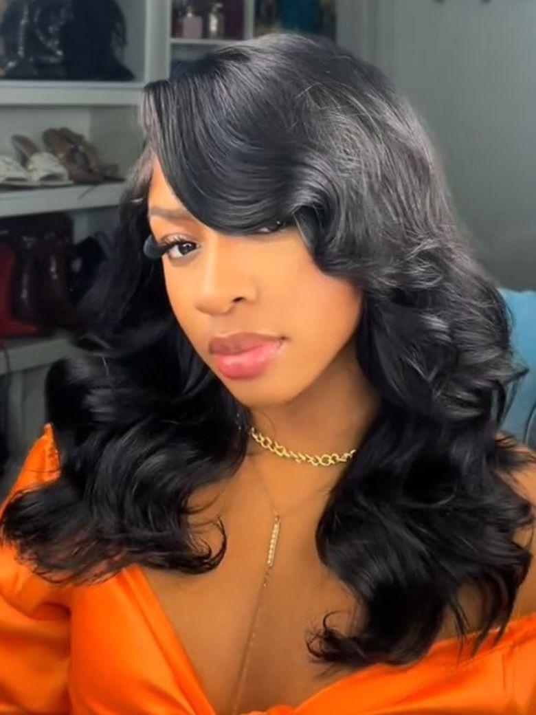 Nadula 7x5 No Slip Wig 2.0™ Invisible Knots Feathered Layer Side Part 180% Density Lace Wig Put On And Go with Drawstring3