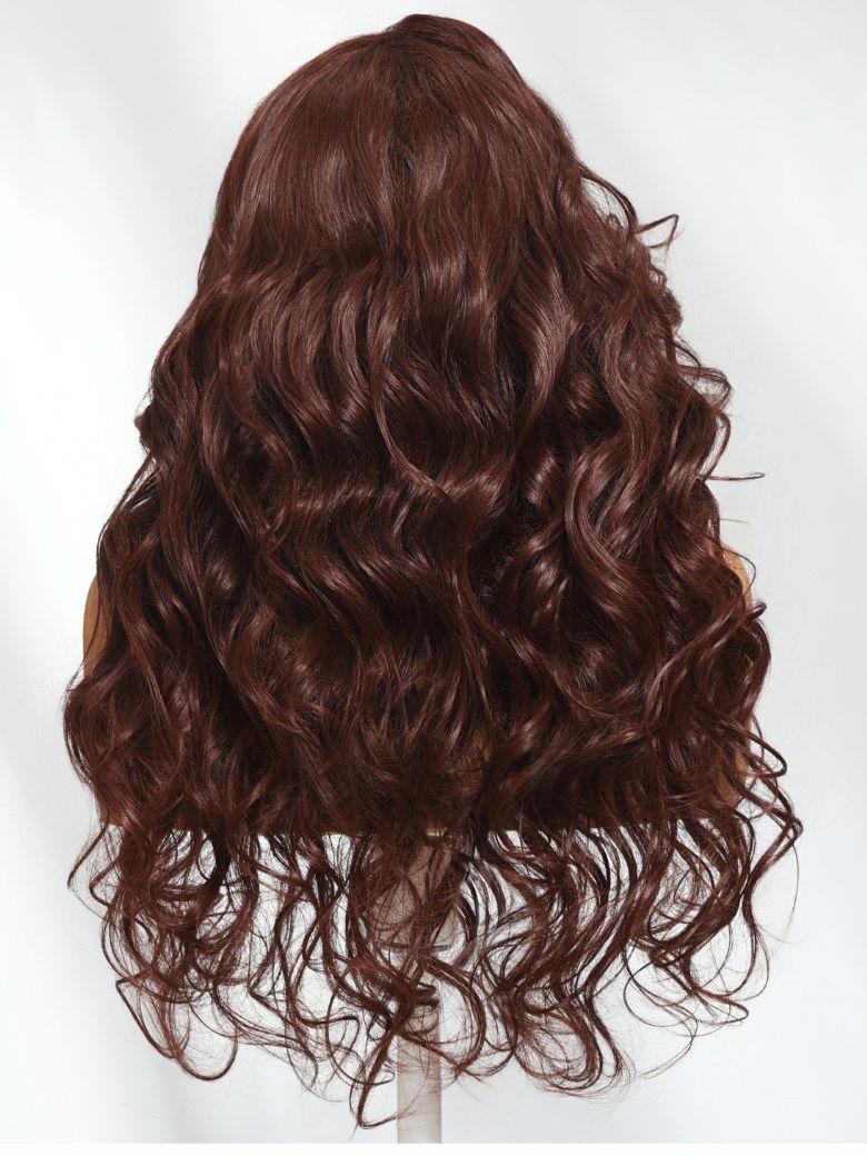 Nadula 7x5 Byebye Knots Wig Burgundy Brown Soft Barrel Curls Put On And Go Wig with Invisible Drawstring3