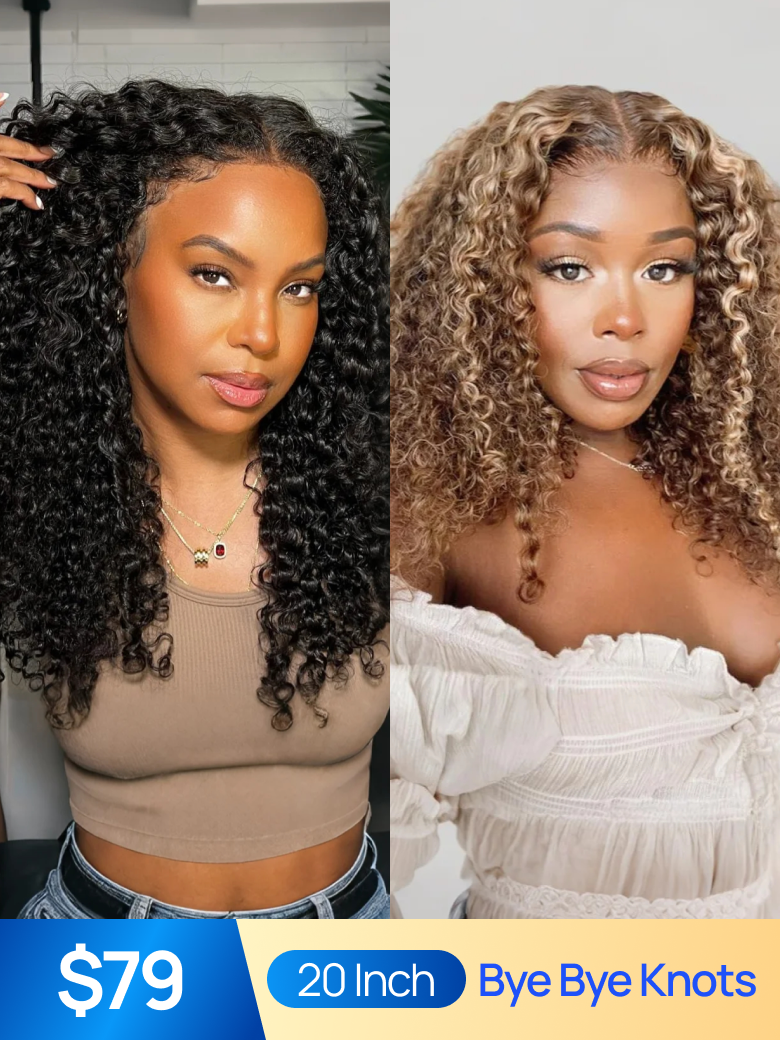 $79=20 Inch | Nadula Flash Sale 7x5 Byebye Knots Jerry Curly Wig Put On And Go Glueless Human Hair Wigs