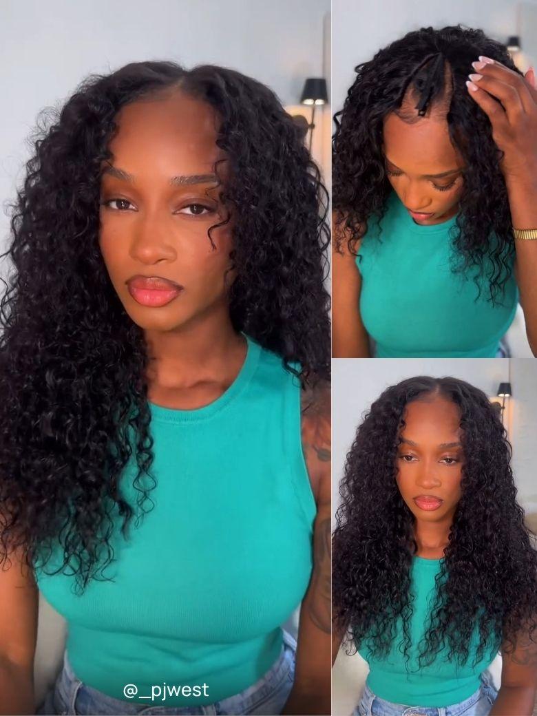 Nadula ScalpLook™ V Part Wig Jerry Curly and Layered Water3