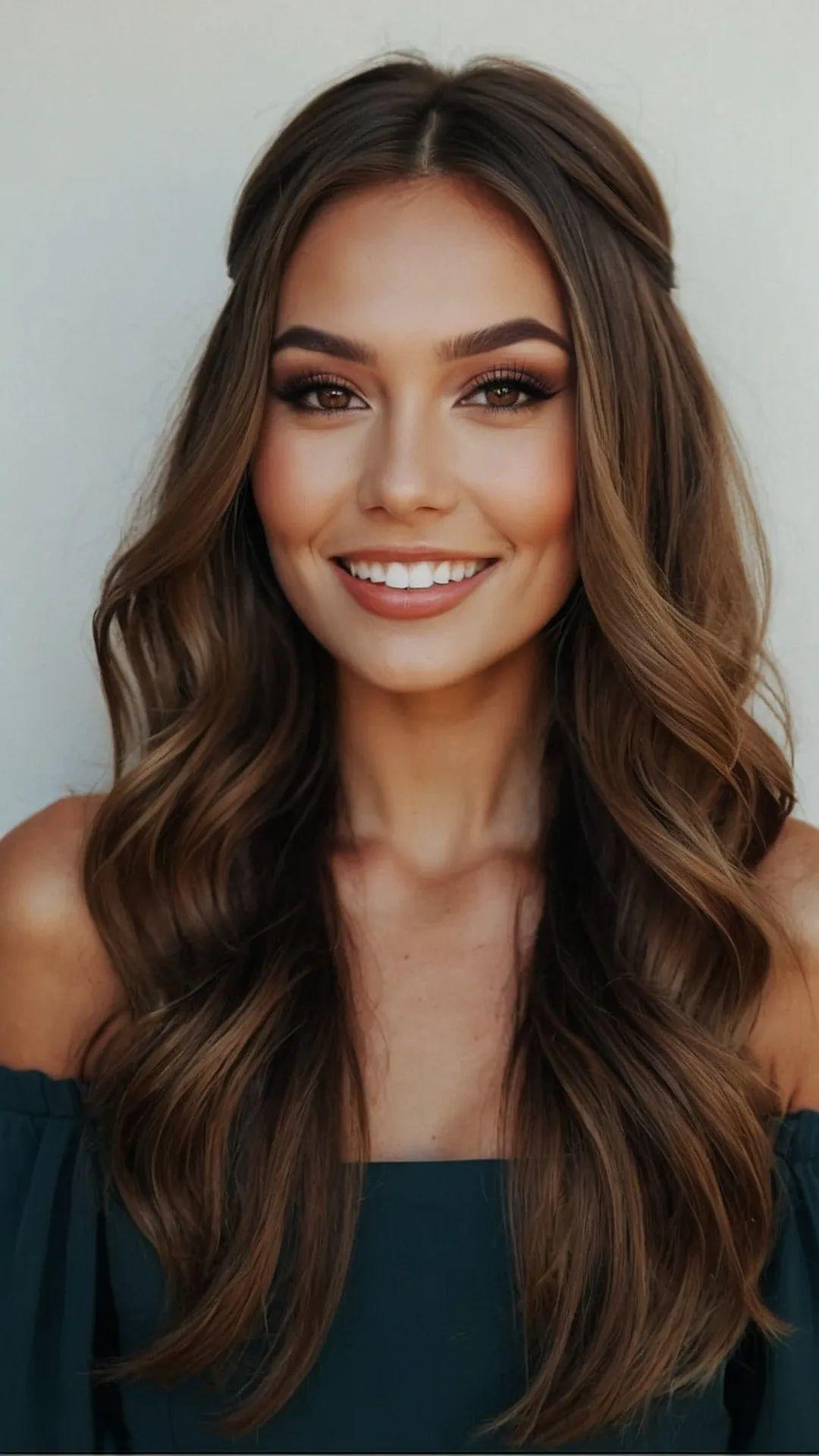 Half-Up, Half-Down Bambi Brunette