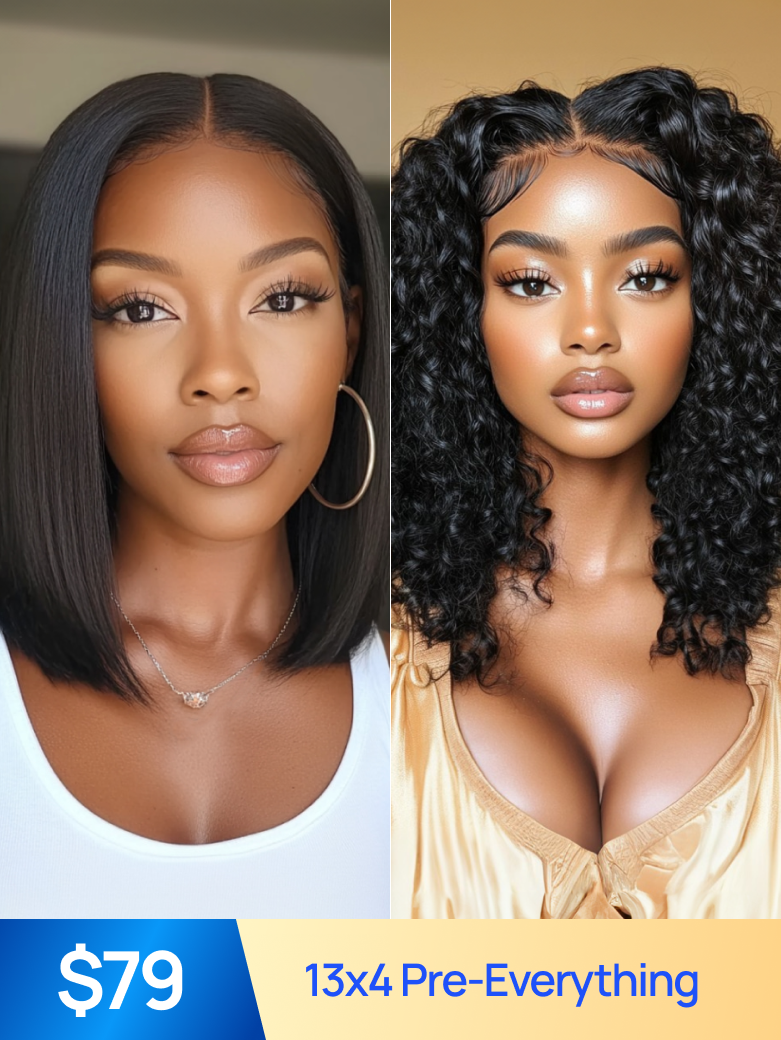 Nadula Flash Sale 13x4 Pre everything Bob Wig Put On