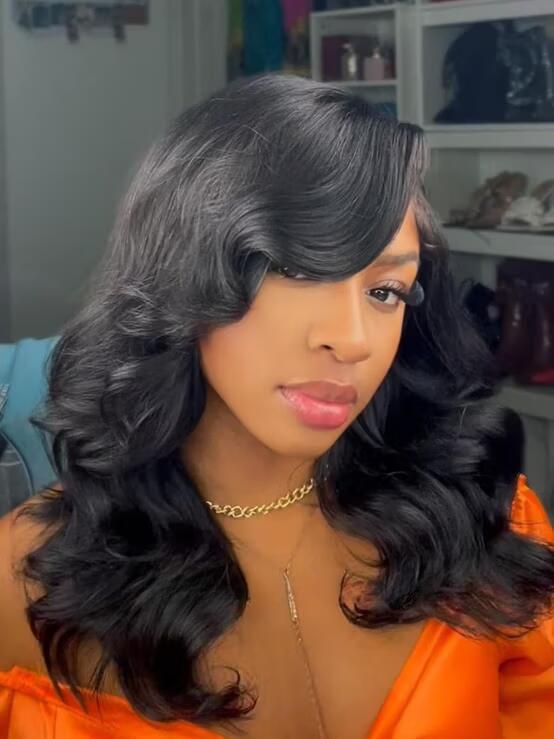 Nadula 7x5 No Slip Wig 2.0™ Invisible Knots Feathered Layer Side Part 180% Density Lace Wig Put On And Go with Drawstring3