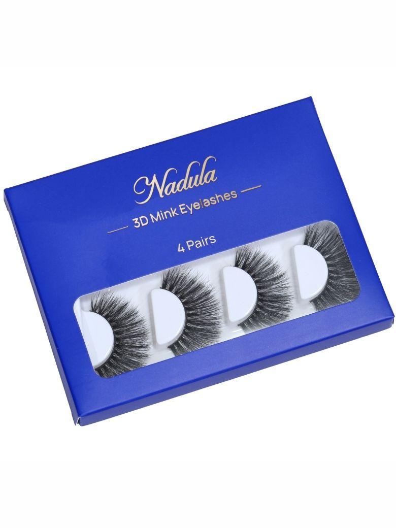 Nadula 3D Mink Eyelashes 4 Pairs Per Box Natural and Volume Makeup Eyelashes