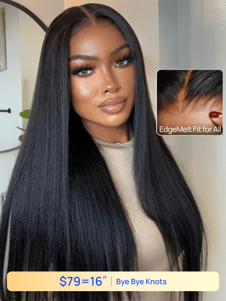 Nadula Flash Sale 7x5 Byebye Knots Invisible Lace Yaki Straight