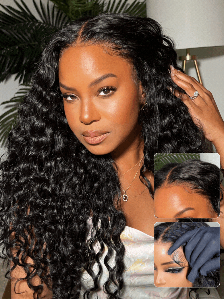 Nadula 7x5 and 13x4 Water Wave Drawstring™ Wig Put on