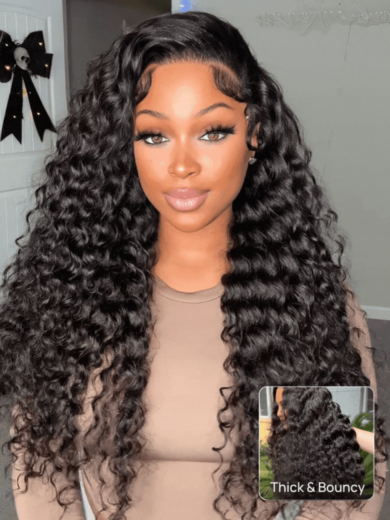 
    Nadula 7x5 Bye Bye Knots Natural Wavy And Loose Water Wave Wig Put On And Go Glueless Wig with Invisible Drawstring