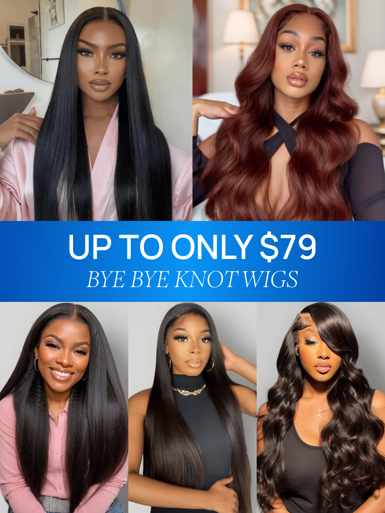 Nadula Flash Sale 7x5 Bye Bye Knots 2.0™ Pre Bleached Invisible Knots Huma Hair Wigs Put On And Go
