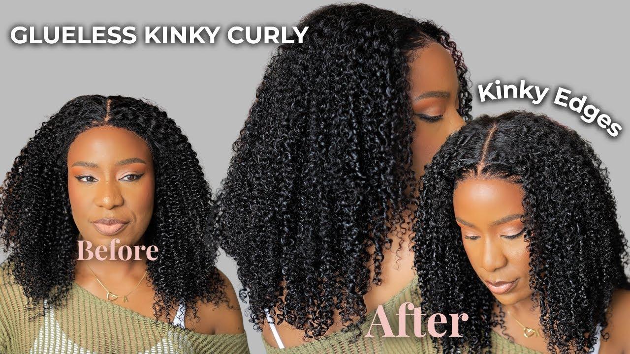kniky curly edges wig install