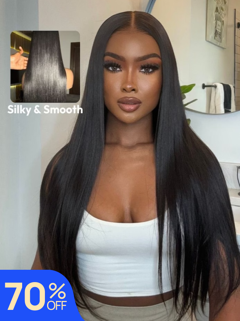Nadula Flash Sale Straight Hair 13x4 Pre everything Lace Frontal Human Hair Wigs Put On And Go