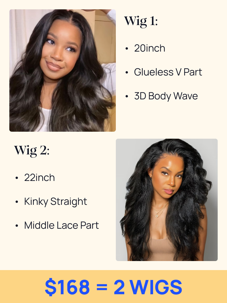 $168=2 Wigs | Nadula Flash Sale 20 Inch Body Wave