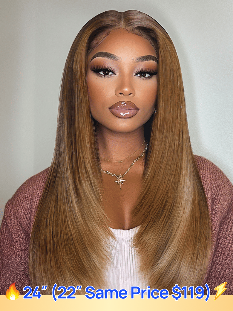 Nadula Flash Sale Reddish Brown Wigs 13x4 Lace Front Layered