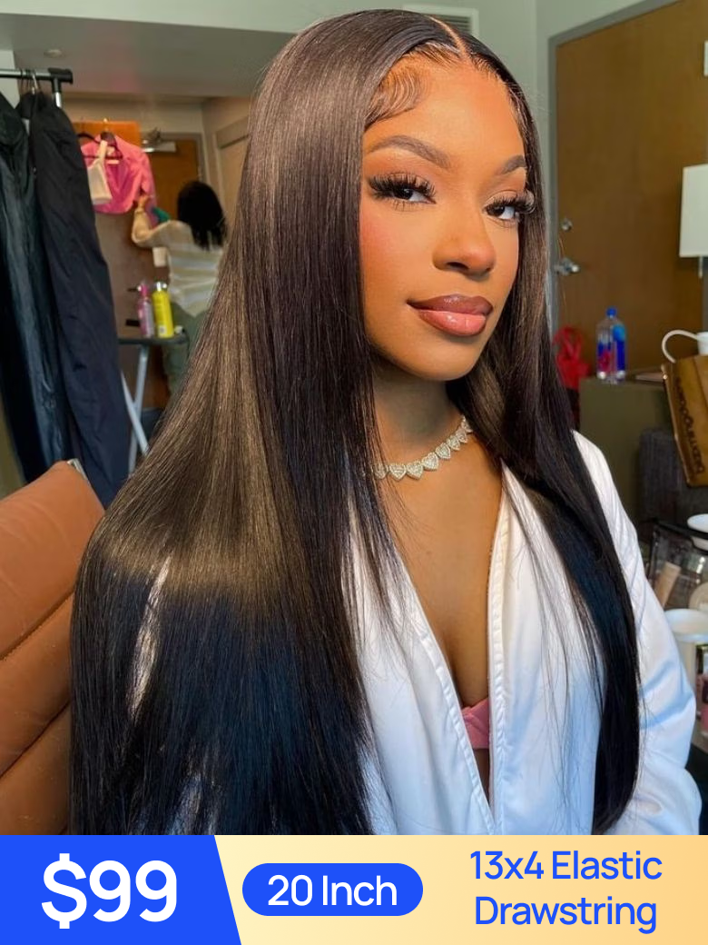 $99=20inch 13x4 Pre-everything | Nadula Flash Sale 13x4 Lace Frontal Straight Hair Layer Cut Wig Put On And Go Glueless Wigs