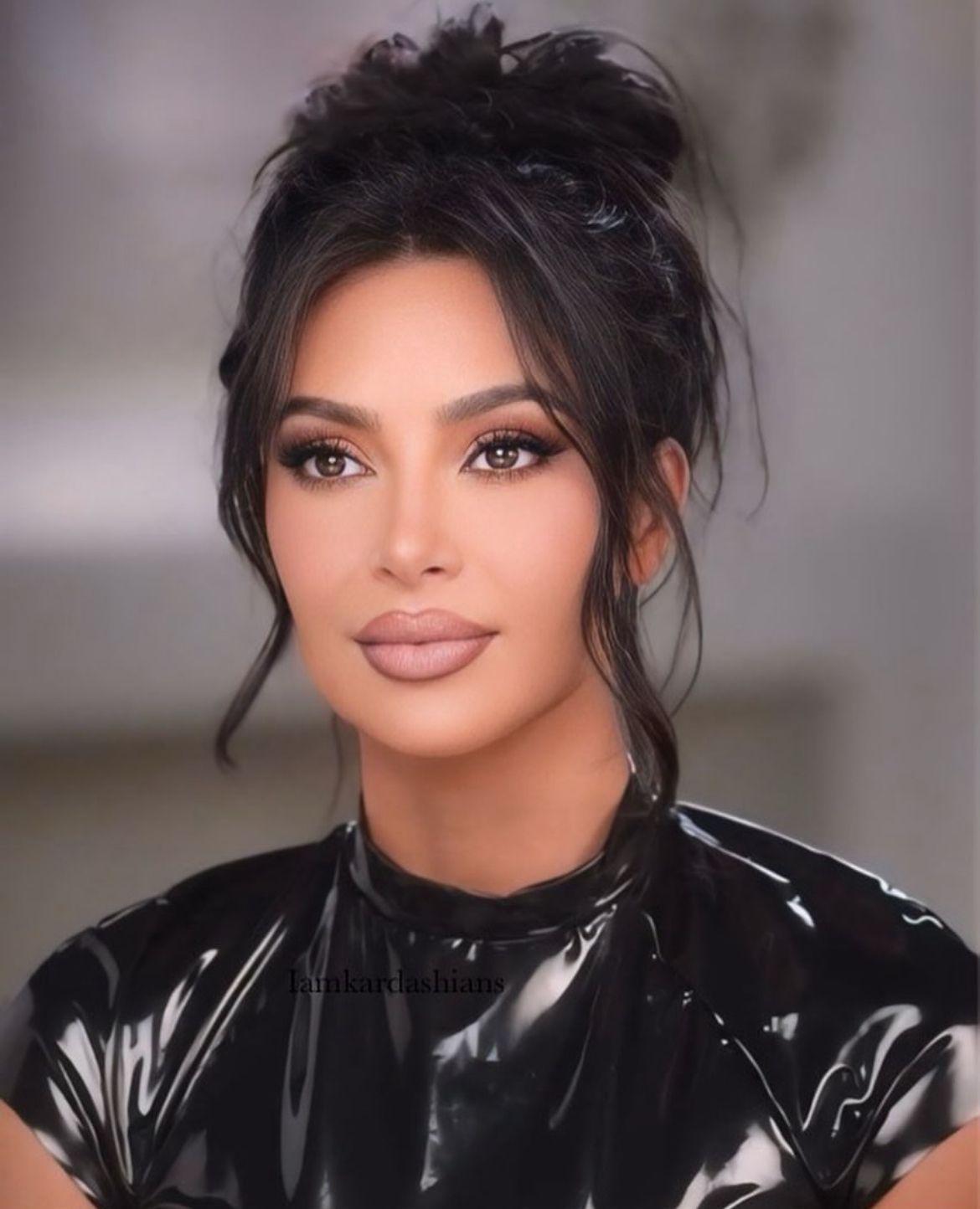 Kim Kardashian updo hairstyle