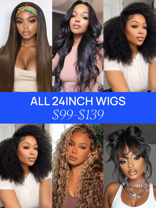 All 24 Inch Wigs $99-139 | Nadula Flash Sale Hot Selling Put On And Go Wigs Beginner Friendly Human Hair Wigs