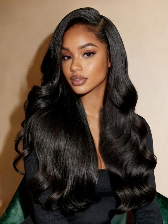 Nadula 7x5 Yaki Straight Wig Blowout Texture Layered Body Wave Ends Side Part Wig Put On And Go Glueless Human Hair Wig