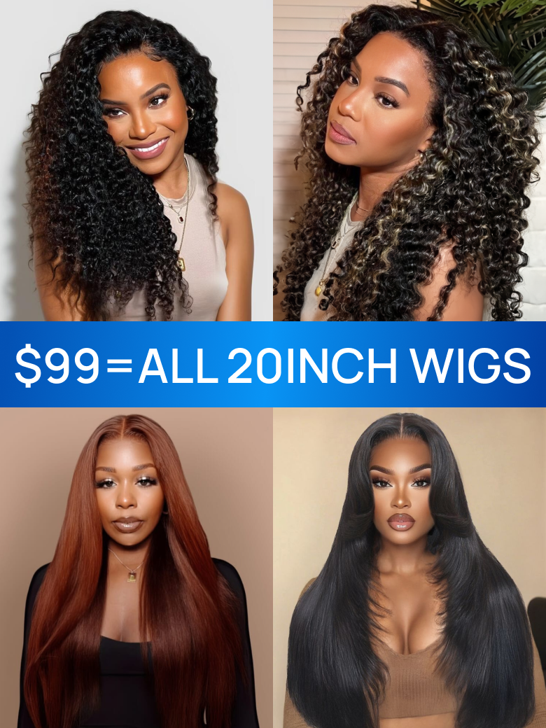 All 20" Wigs $99 | Nadula Glueless 7x5 And 13x4 Put On And Go Human Hair Wigs For Women Natural Hairline