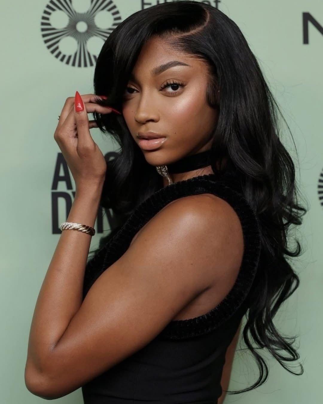 Angel Reese wavy hair