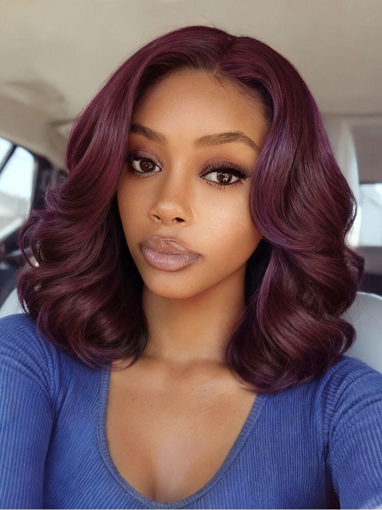 Nadula 7x5 Byebye Knots Wig Black Cherry Red Bob Wig3