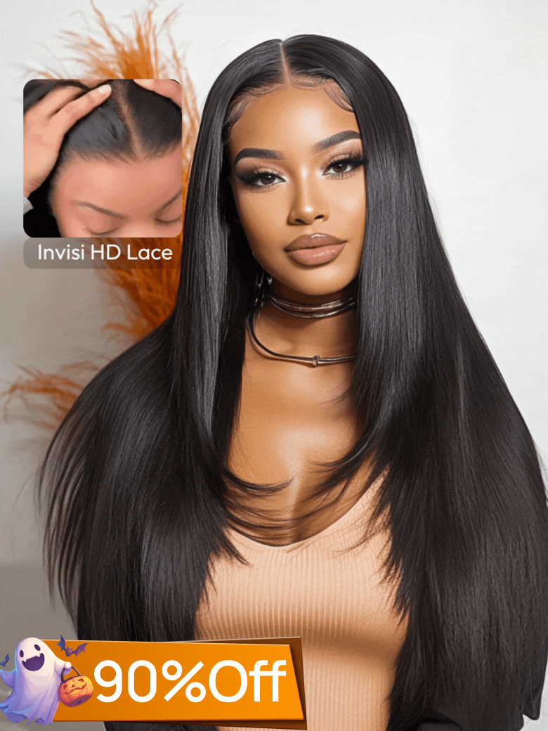Nadula Flash Sale 13x4 Lace Frontal Straight Hair Layer Cut Put On And Go Glueless Human Hair Wigs