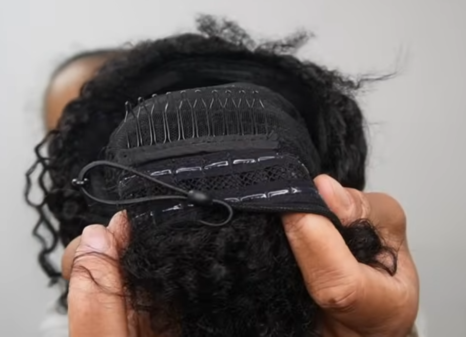 Secure the Wig with the Drawstring
