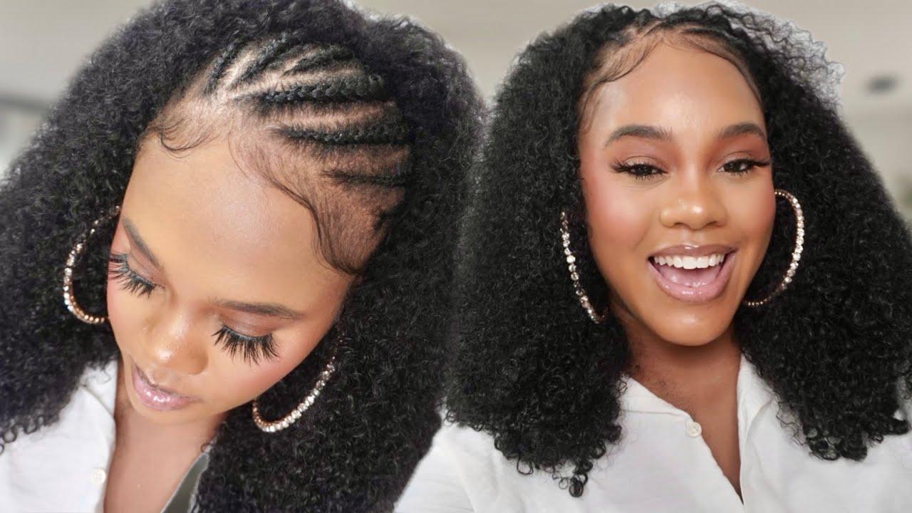 WatchCrissyWork kinky curly half wig