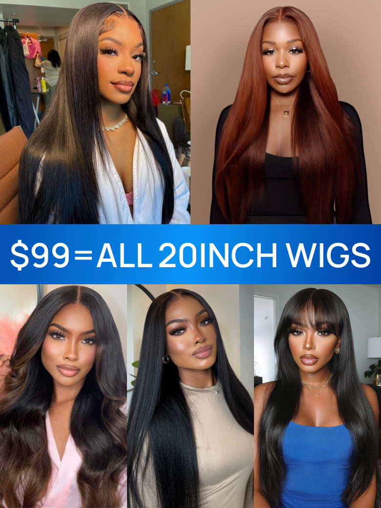 All 20" Wigs $99 | Nadula Glueless 7x5 And 13x4 Put On And Go Human Hair Wigs For Women Natural Hairline