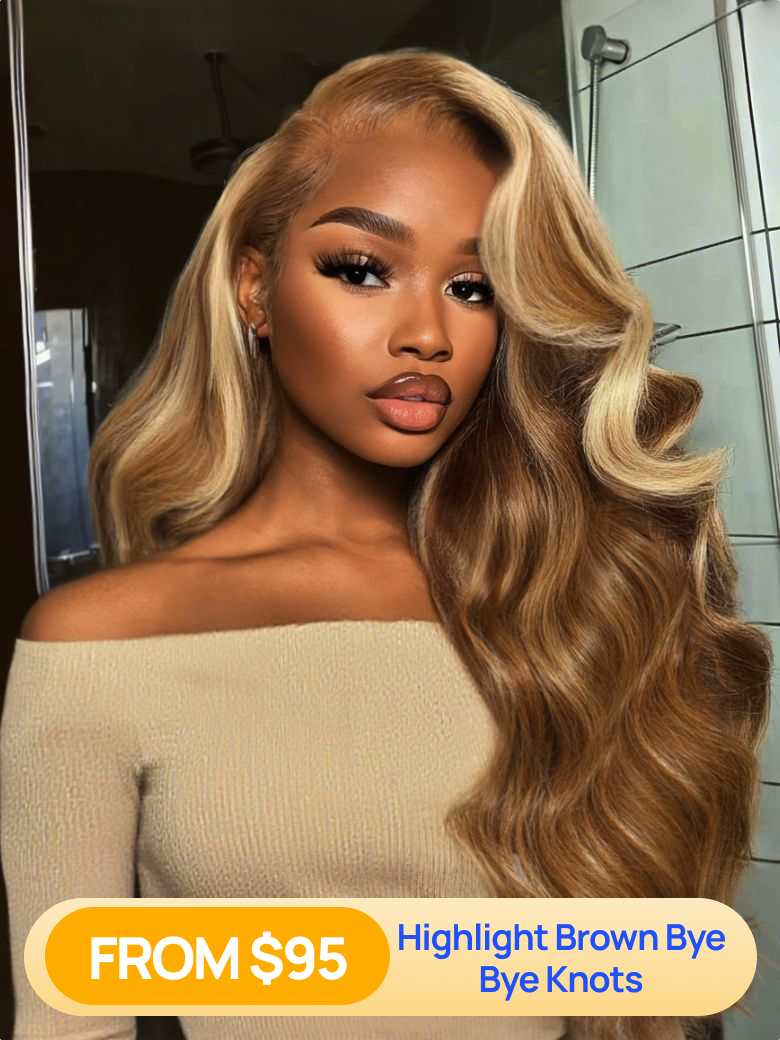 Nadula Flash Sale 7x5 Byebye Knots And 13x4 Lace Frontal Piano Honey Blonde Body Wave Wigs Put On And Go Wigs