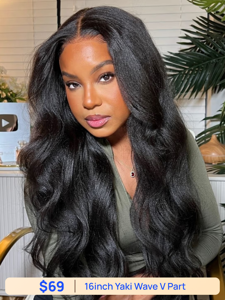 Nadula Flash Sale Lifesaver EasiContour™ V Part Loose Body Wave Lightweight Glueless Human Hair Wigs