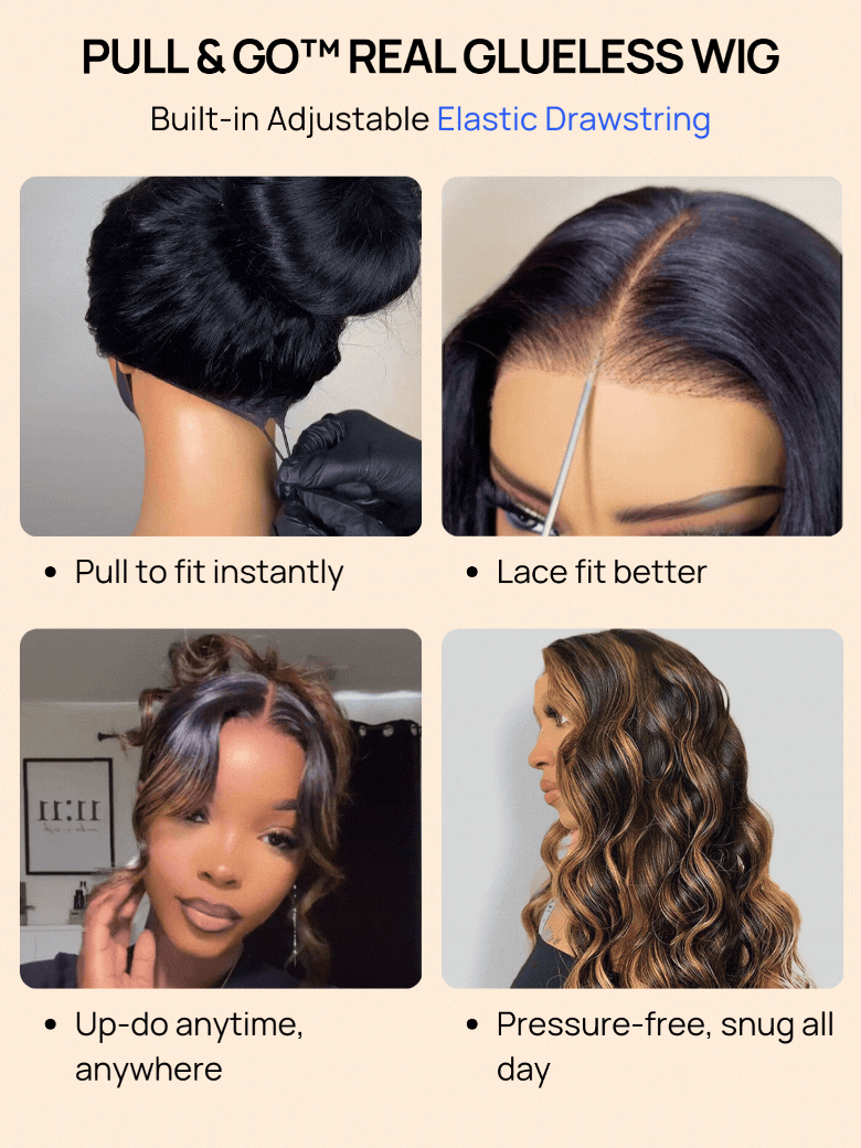 pull and go real glueless wig