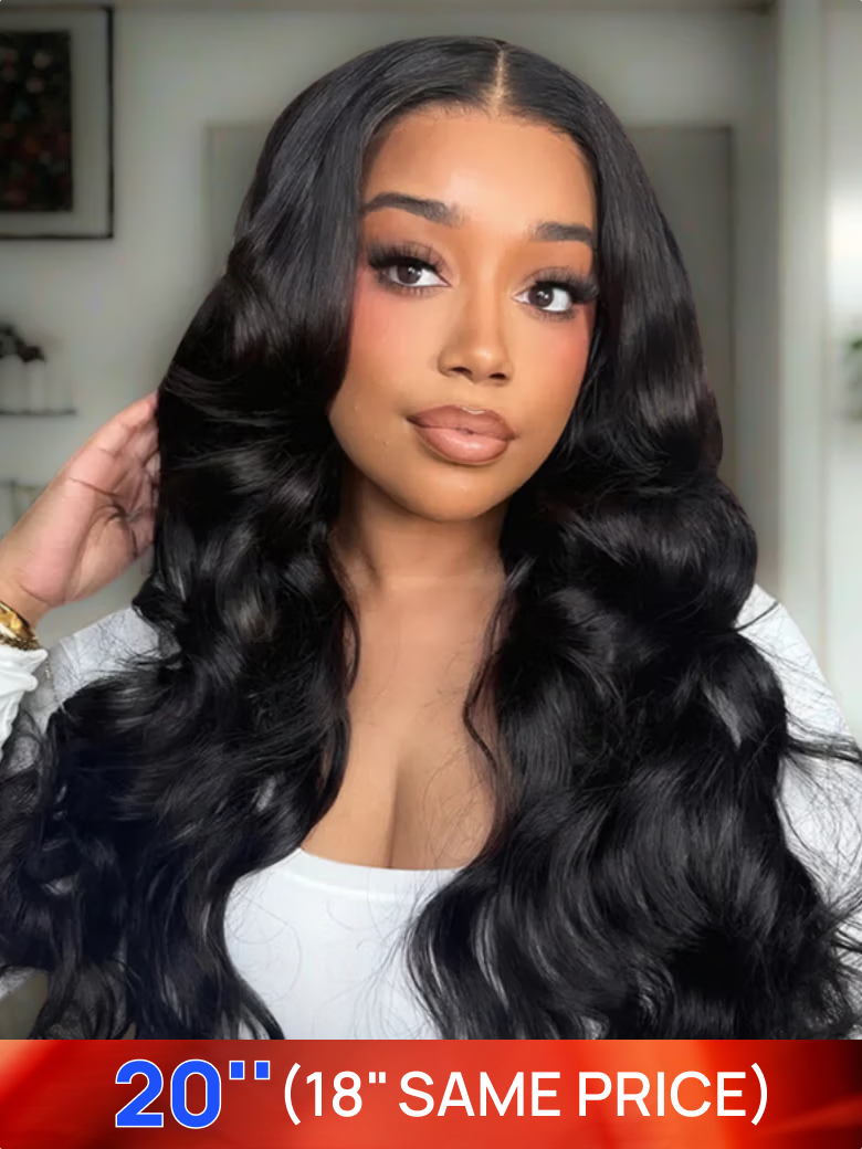 Nadula Flash Sale 13x4 Pre everything Lace Frontal Body Wave Put On And Go Glueless Human Hair Wigs 200% Density