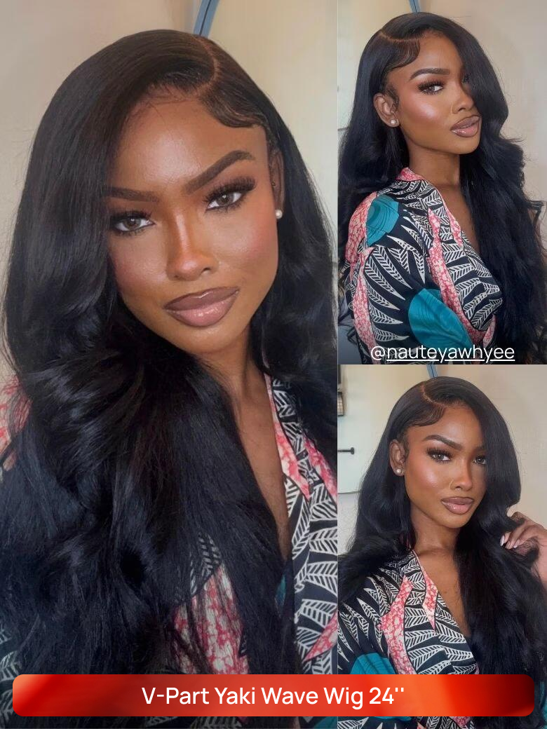 Nadula Flash Sale Lifesaver EasiContour™ V Part Loose Body Wave Lightweight Glueless Human Hair Wigs