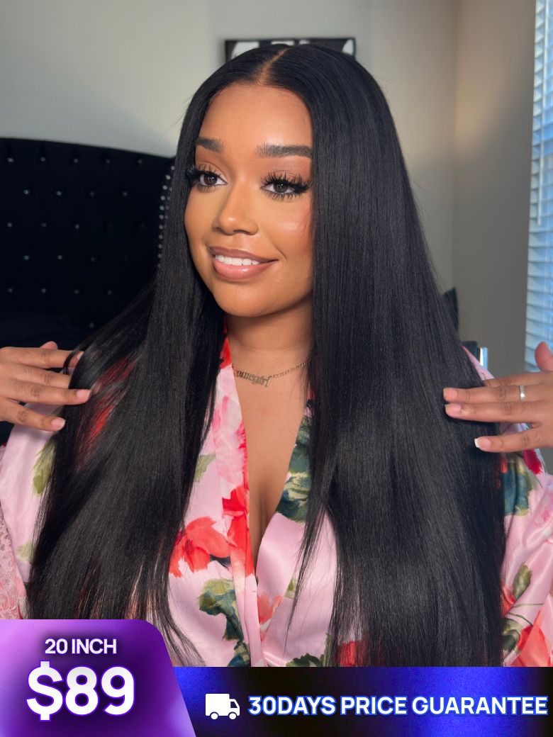 Nadula Flash Sale 13x4 Pre everything Yaki Straight Lace Frontal