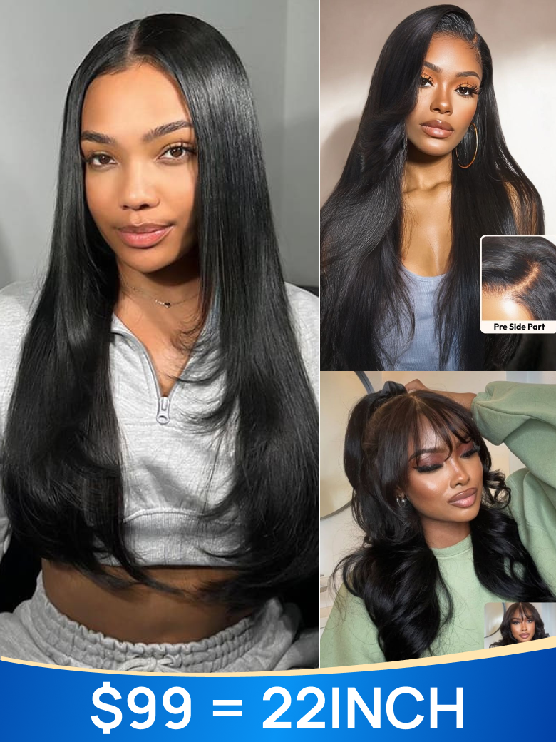 Nadula Flash Sale 13x4 And 7x5 Invisible Lace Wigs Straight